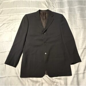 Ermenegildo Zegna Soft Men's‎ Suit Jacket Size 54L  Black Switzerland made great